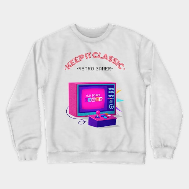 Let's keep it classic and be a retro gamer ! Crewneck Sweatshirt by ForEngineer